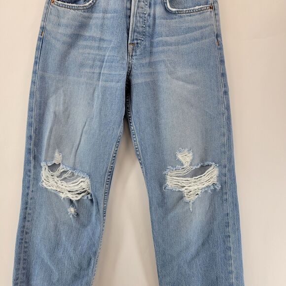GRLFRND Jeans Womens 24 Bella Low Rise Boyfriend Distressed Straight Leg Relaxed - Picture 3 of 12